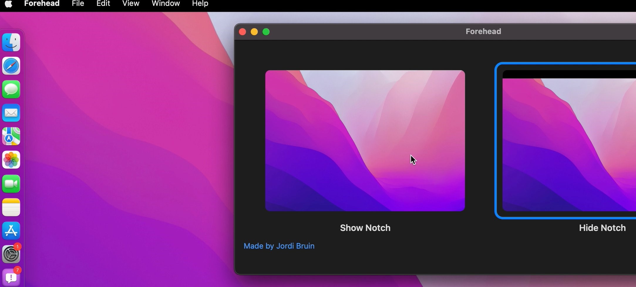 Yeni MacBook Pro'lardaki ekran çentiğini gizleyen uygulama çıktı