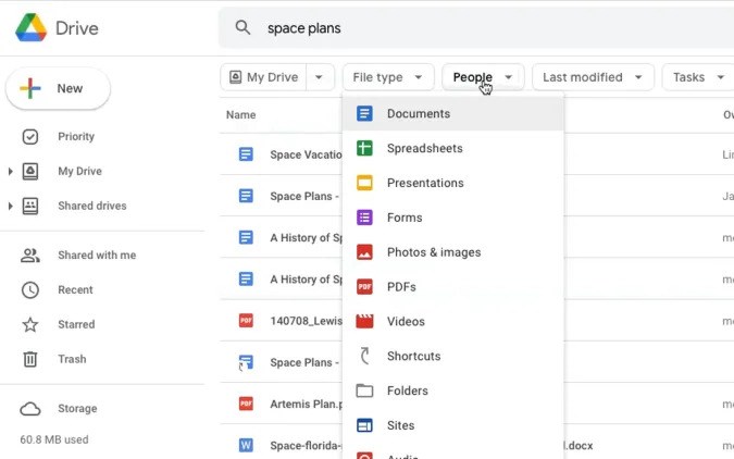 Google Drive'a yeni arama filtreleme araçları geliyor