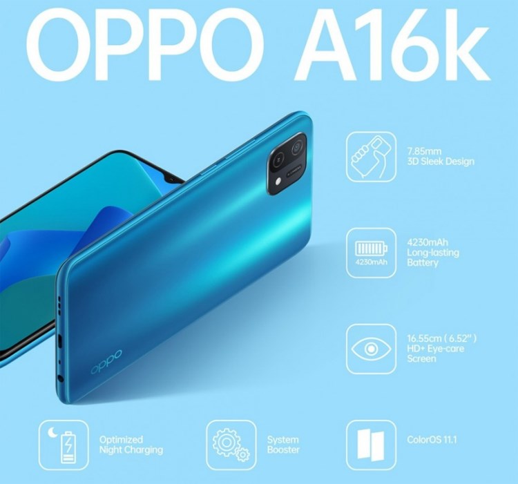 Oppo A16k tanıtıldı: İşte özellikleri ve fiyatı