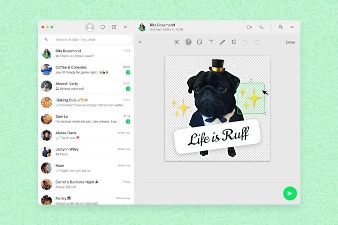 WhatsApp Web'ten sticker oluşturmak mümkün olacak