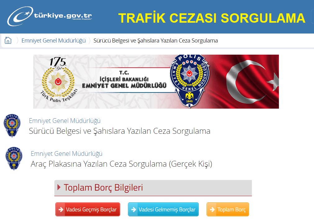 trafik cezası sorgulama ödeme ekranı