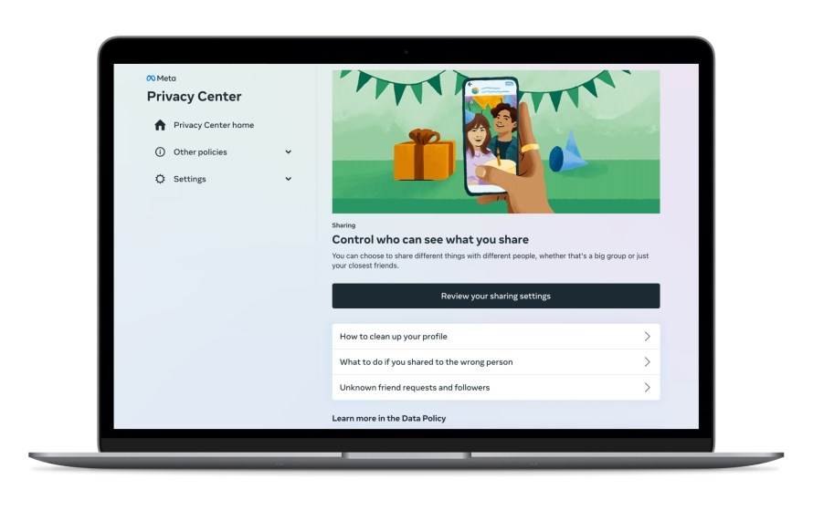 Meta, yeni Gizlilik Merkezi'ni duyurdu