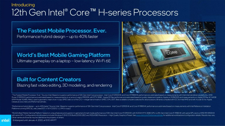 Intel'in mobil işlemcisi i9-12900HK performansı ile şaşırtacak