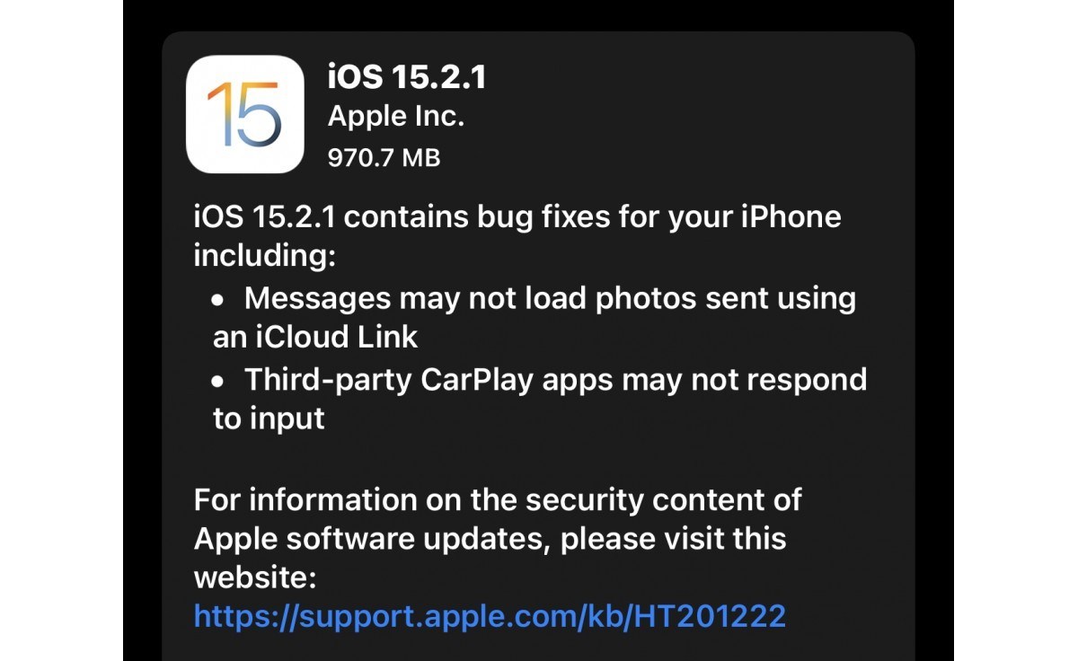 iOS 15.2.1