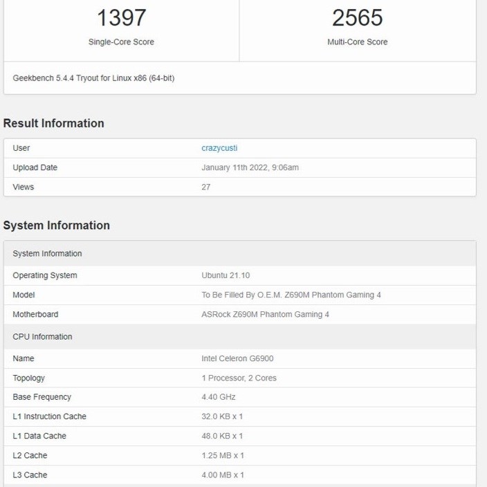 Intel Celeron G6900