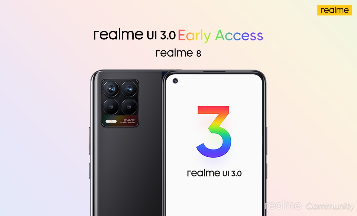 Realme UI 3.0, Realme 8 telefonlarda erken erişime sunuldu