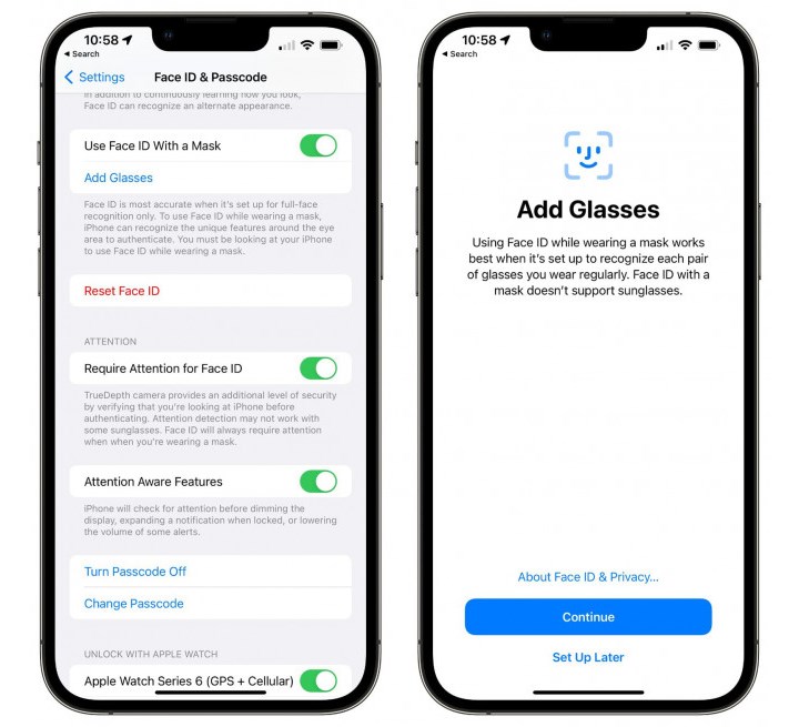 iOS 15.4 ile Face ID'ye maske ile kilit açma desteği geliyor