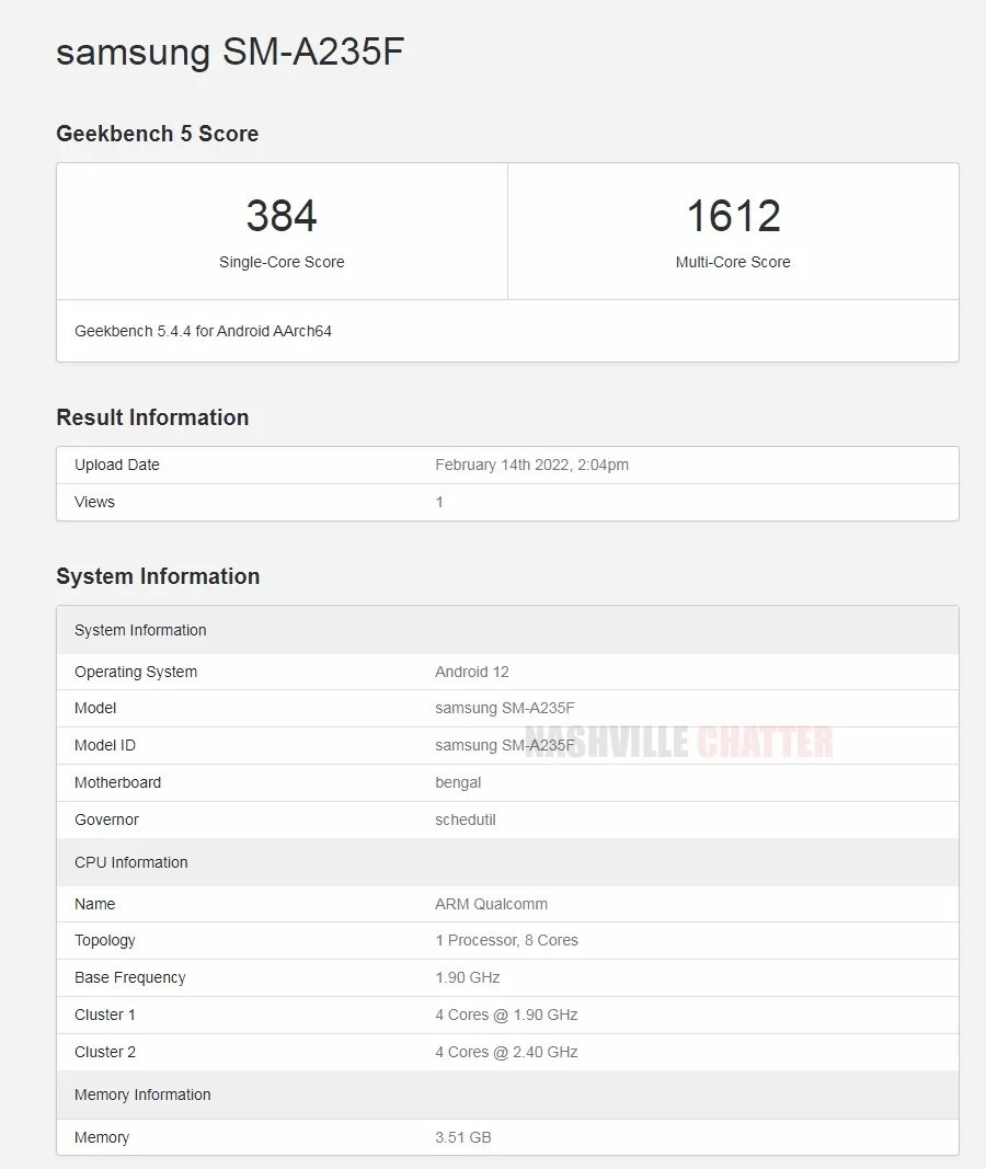 Samsung Galaxy A23 Geekbench'te görüntülendi