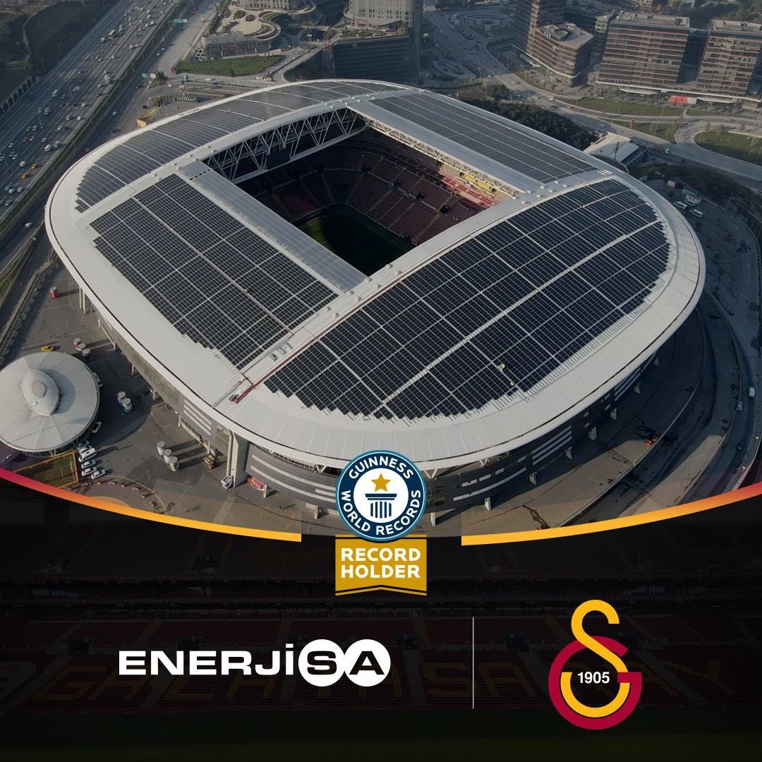 Ali Sami Yen çatısındaki güneş enerjisi panelleri rekor kırdı