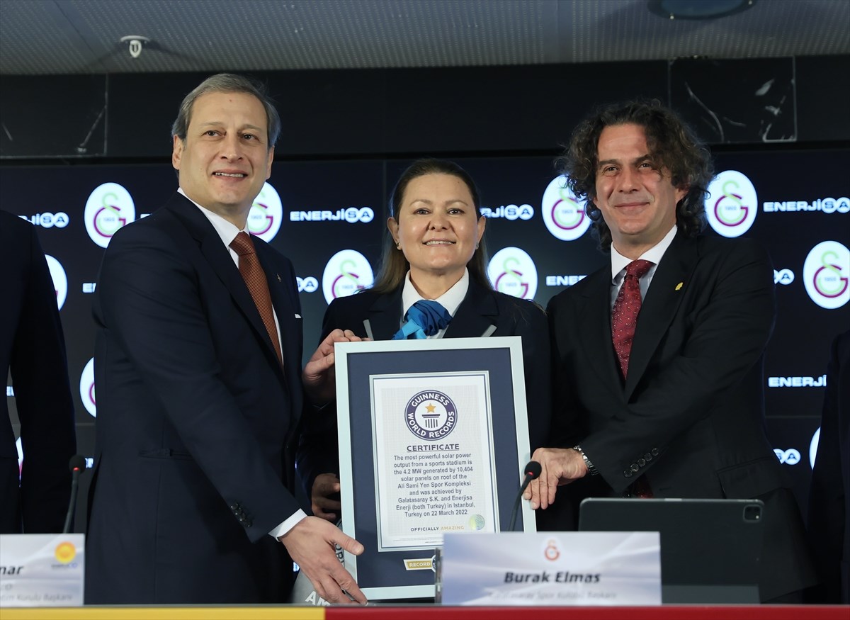 Ali Sami Yen çatısındaki güneş enerjisi panelleri rekor kırdı