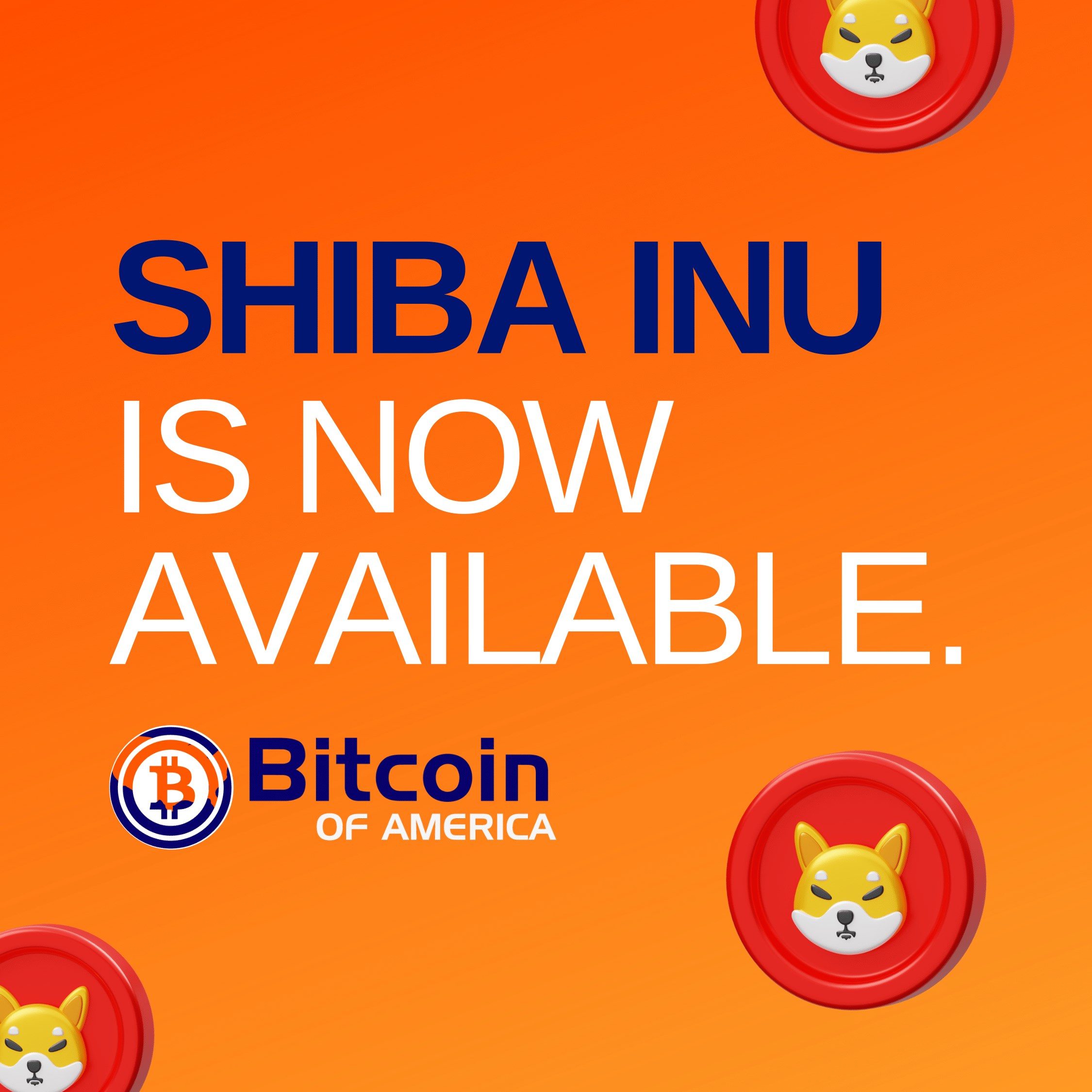 Bitcoin of America, Shiba Inu kabul etmeye başladı