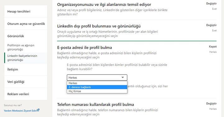 LinkedIn profil görünürlüğünüzü yönetmeniz için 7 ipucu