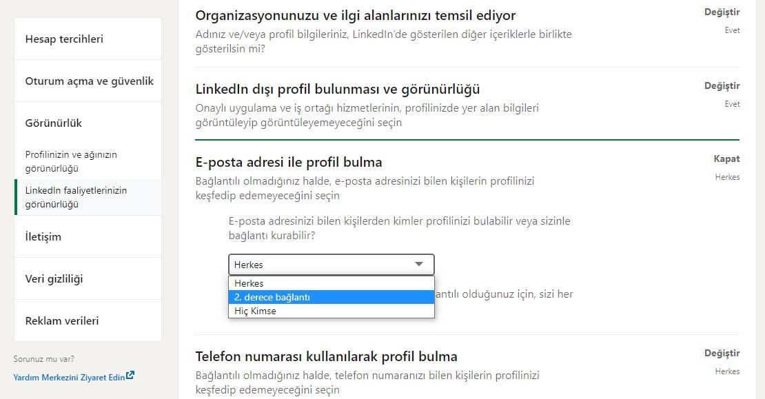 LinkedIn profil görünürlüğünüzü yönetmeniz için 7 ipucu