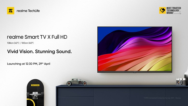 Realme yeni akıllı TV'sini 29 Nisan'da tanıtacak