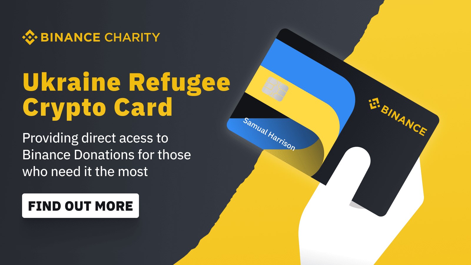 Binance'den Ukraynalı mülteciler için kripto para kartı
