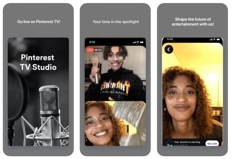Pinterest TV Studio ile içerik üreticileri canlı yayın yapabilir