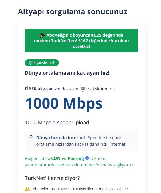 TurkNet internet altyapı sorgulama nasıl yapılır?