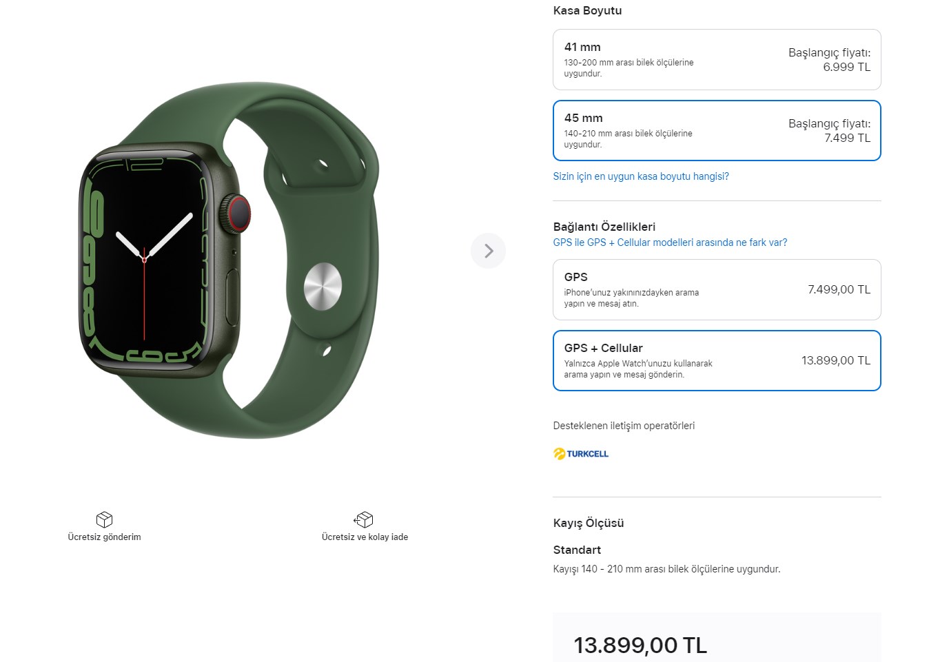 Apple Türkiye, e-sim destekli Apple Watch satışına başladı