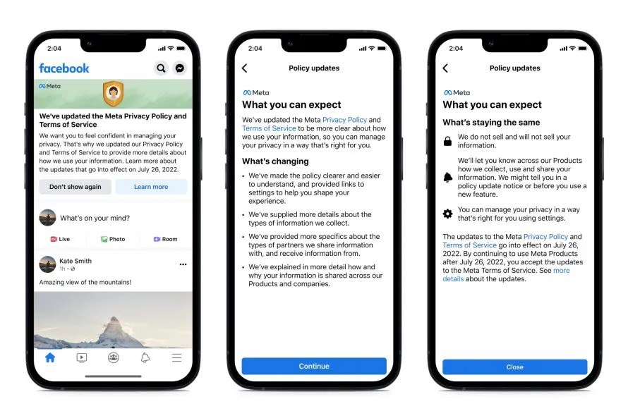 Meta gizlilik politikasını yeniledi