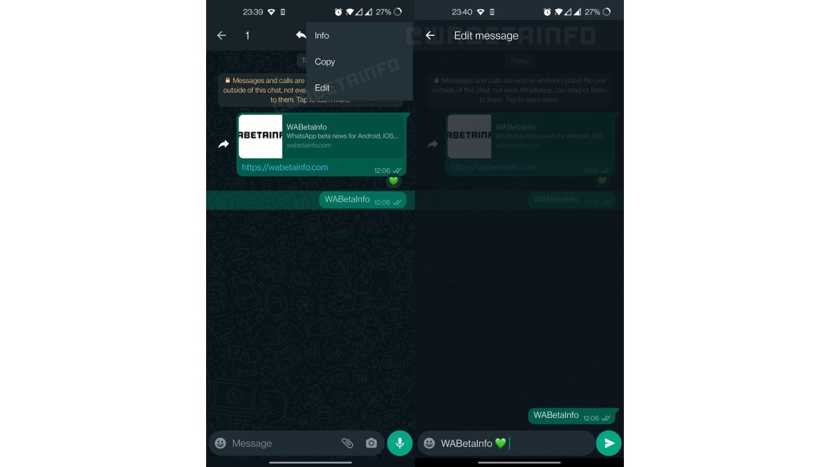 WhatsApp mesaj düzenleme özelliğini getiriyor