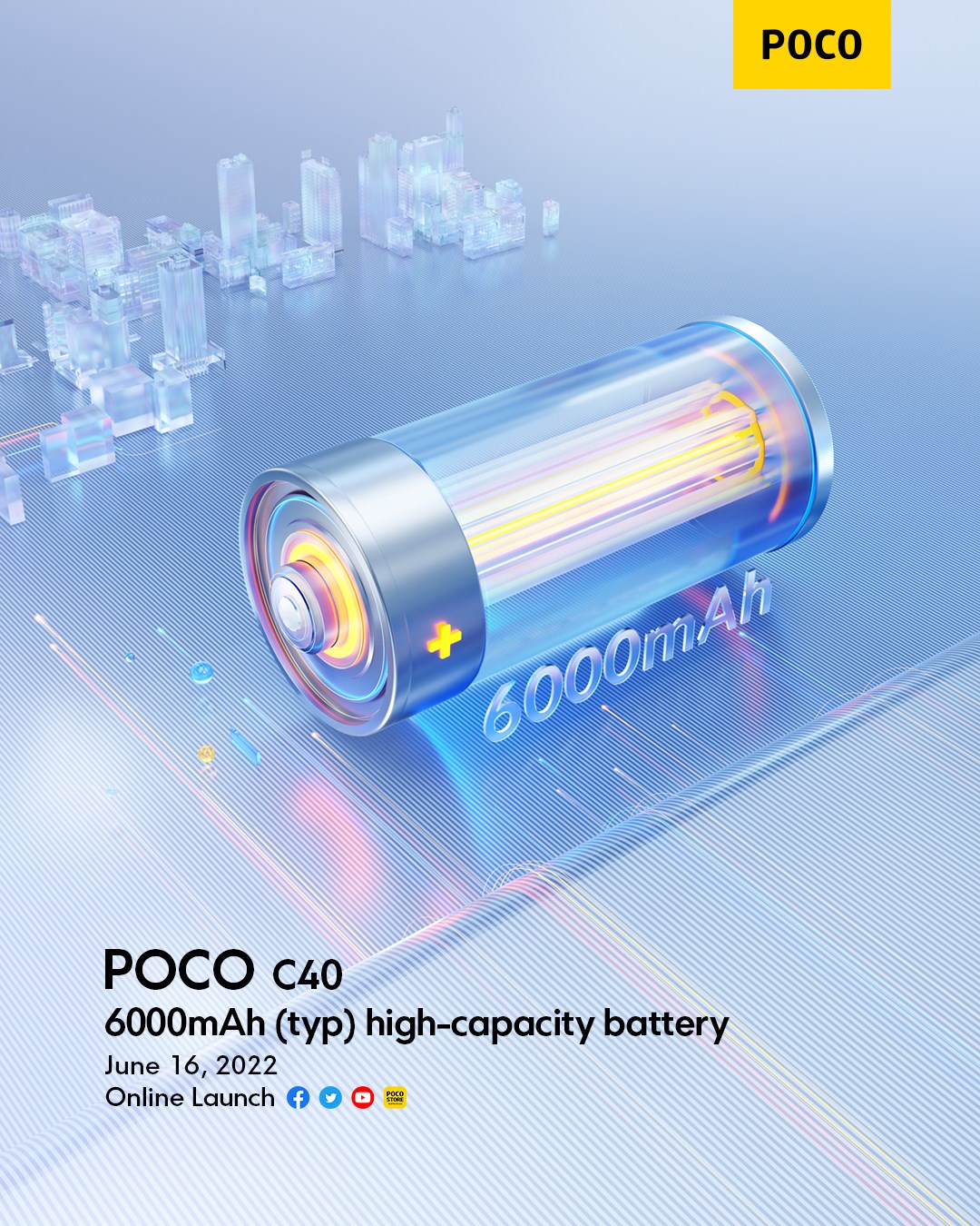 Poco C40, 6000 mAh kapasiteli piliyle 16 Haziran'da tanıtılacak