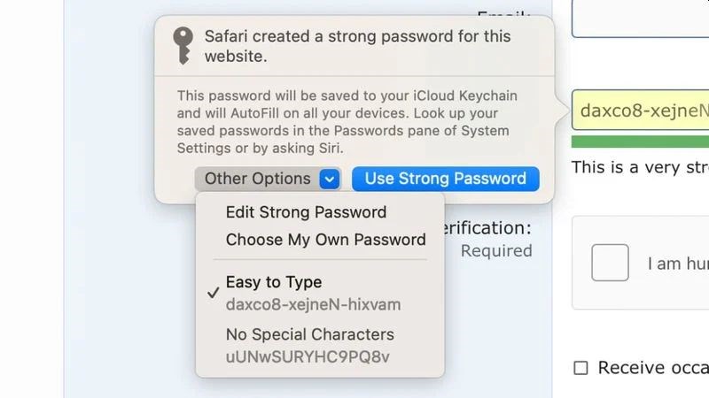 macOS Ventura siteye özgü parolaları düzenlemeye imkan tanıyor