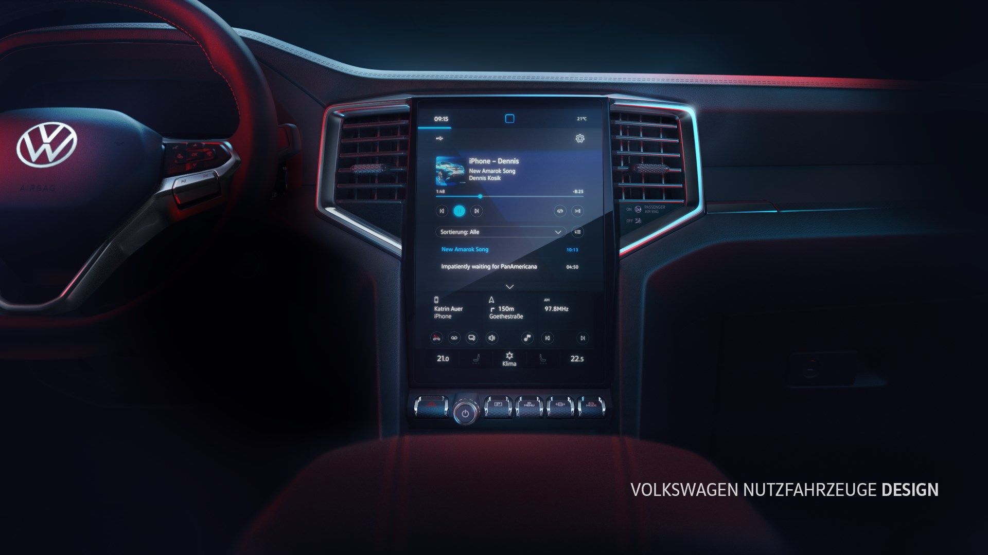 2023 Volkswagen Amarok'un iç mekanından yeni bir görsel geldi