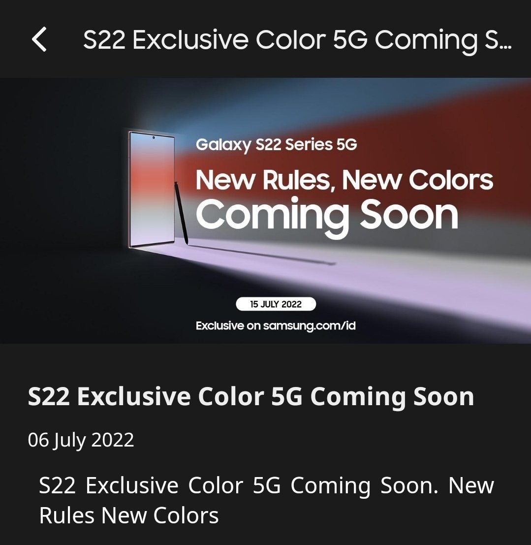 Samsung Galaxy S22 serisi yakında yeni renk seçeneğiyle gelebilir