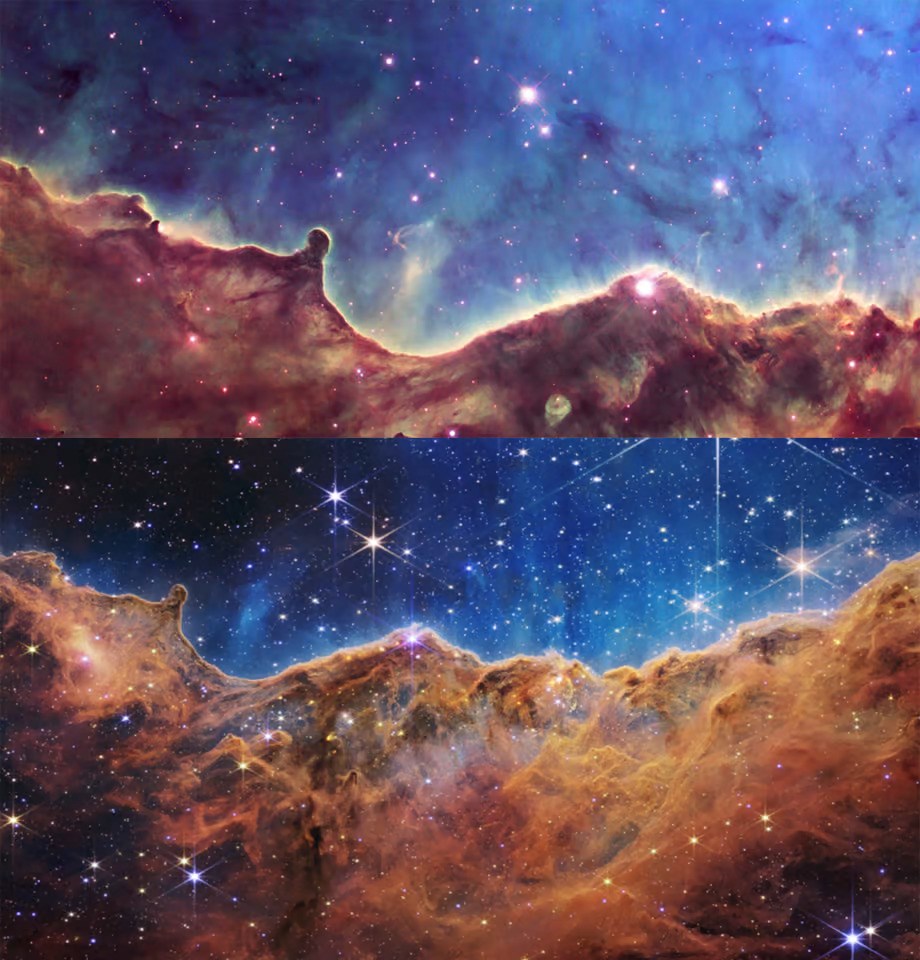 Hubble ve James Webb'in görüntülü karşılaştırması