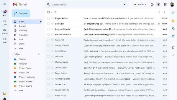 yeni gmail görünümü