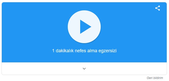 Google nefes alma egzersizi