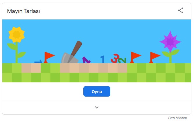 Google gizli oyunlar: Mayın tarlası