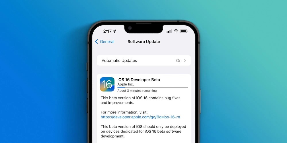 iOS 16 developer beta yükleme