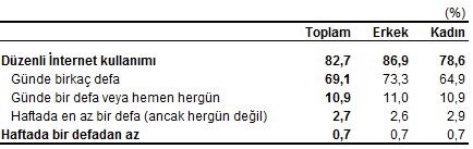 TÜİK, Türkiye'de en çok kullanılan sosyal medyaları açıkladı