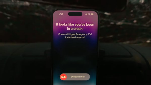 iPhone 14 trafik kazası algılama