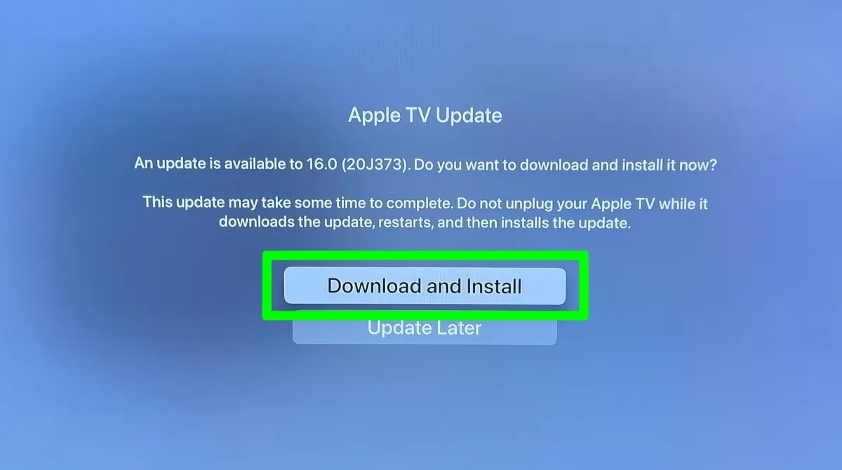 Apple TV güncelleme
