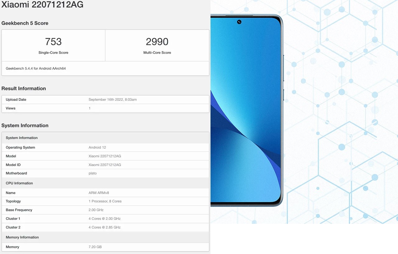 Xiaomi 12T, Geekbench'te göründü: Dimensity 8100 ile geliyor