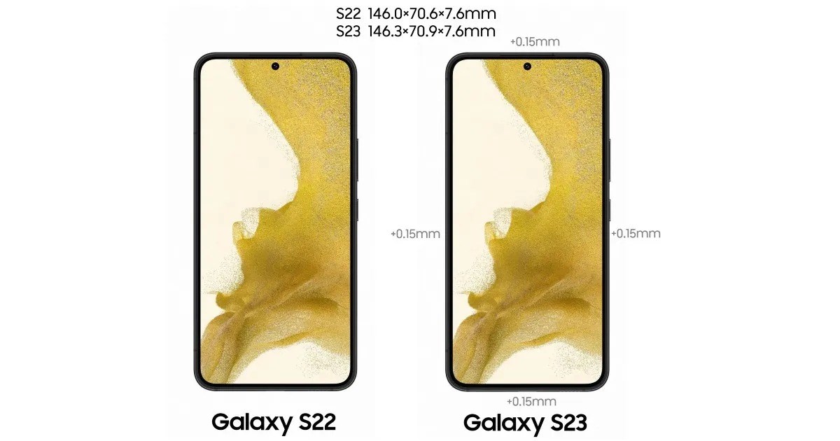 Samsung Galaxy S23 serisinin boyutları ortaya çıktı