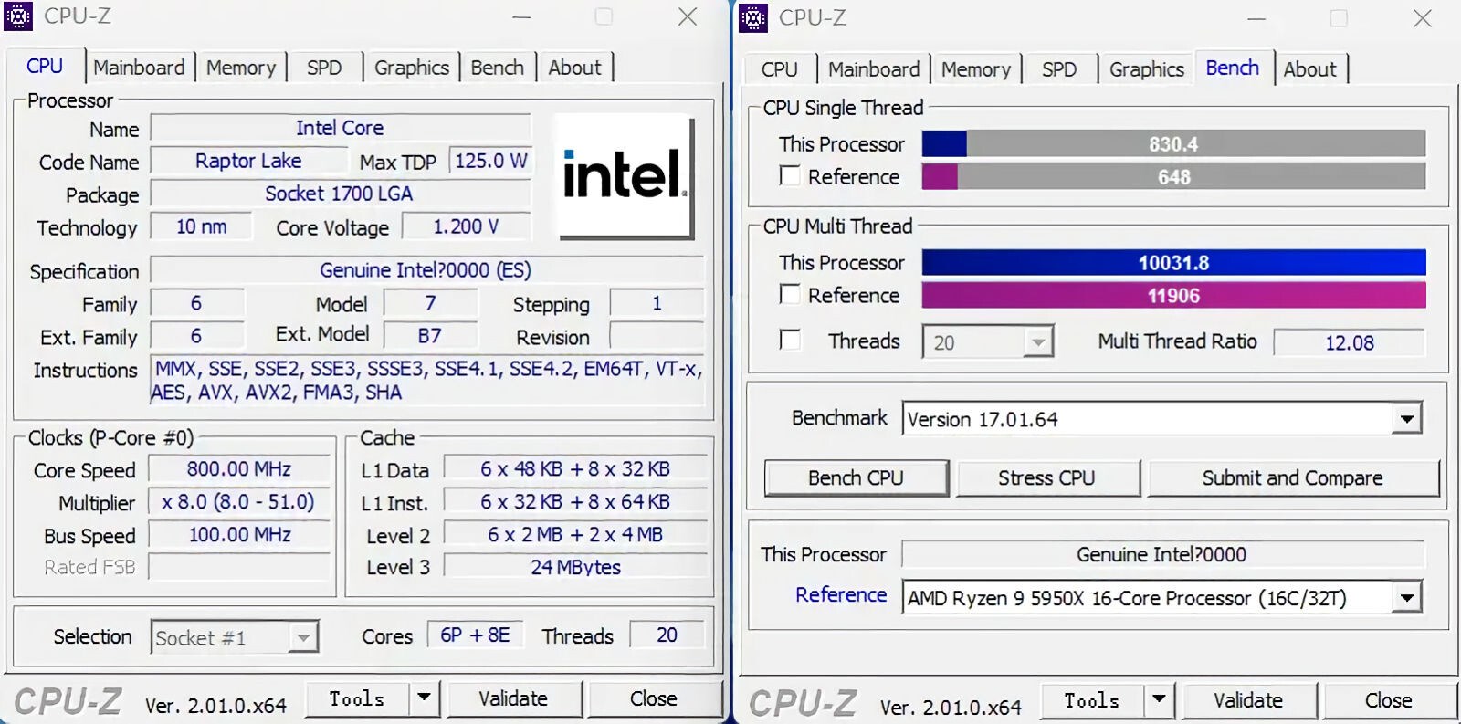 Intel Core i5-13600K, CPU-Z Bench'te test edildi: İşte sonuçlar