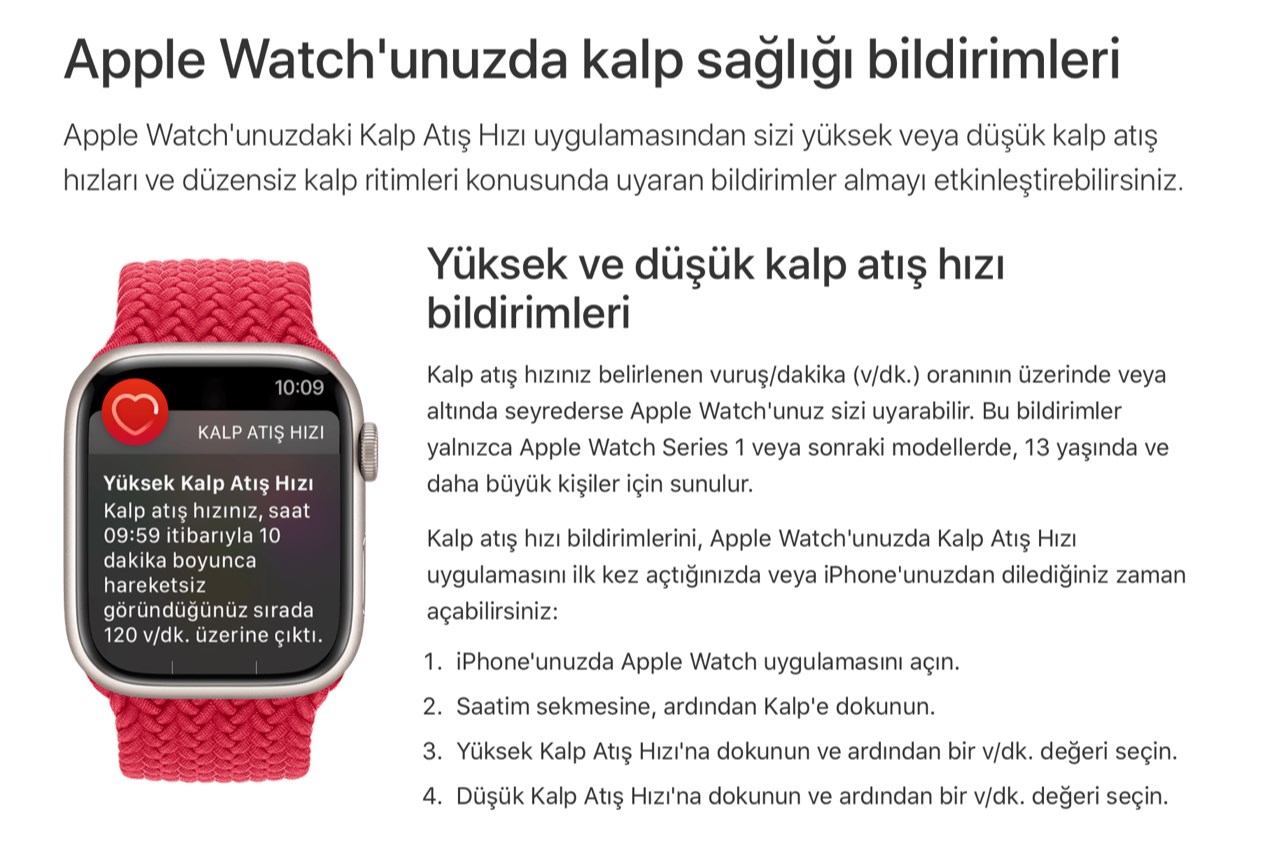 Apple Watch'un kalp sağlığını korumaya yardımcı özellikleri