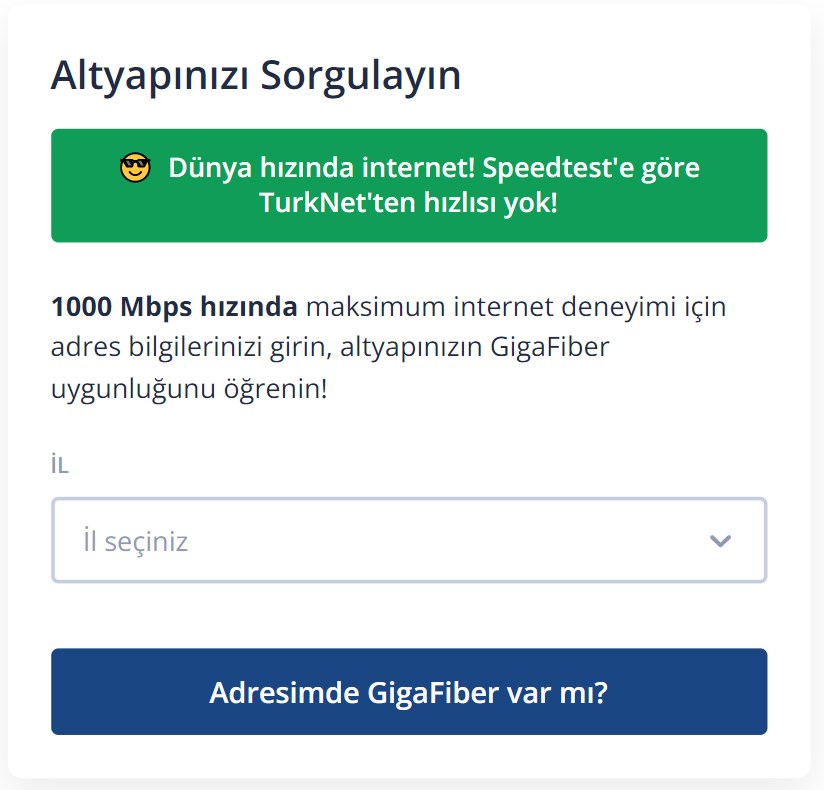 GigaFiber istiyorum nedir? Gigafiber altyapı başvurusu