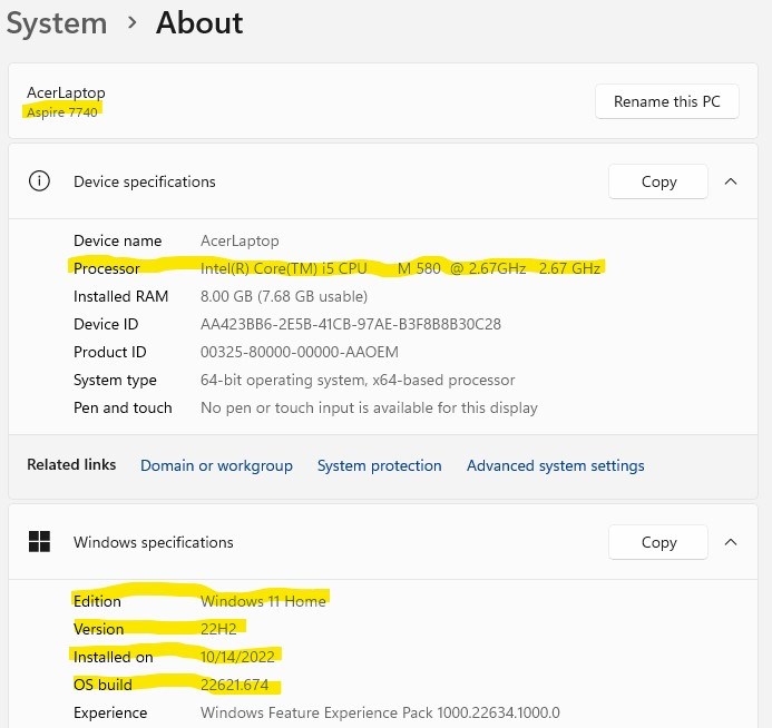 En yeni Windows 11 sürümü 12 yıllık dizüstü PC'ye yüklendi