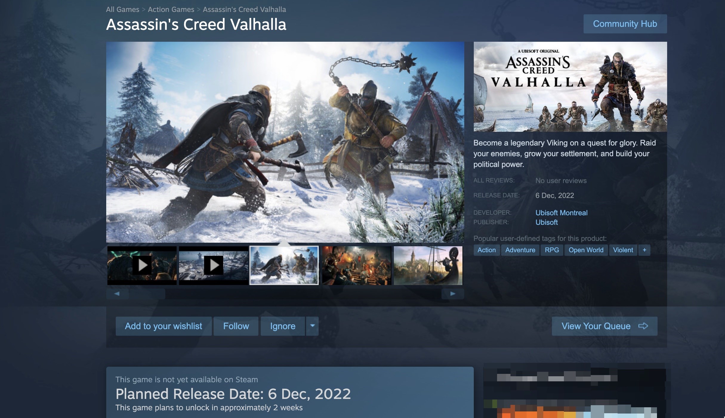 Assassin's Creed Valhalla Steam'de satışa sunulacak
