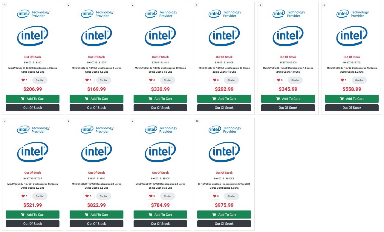 Intel 13. Nesil ve Core i9 13900KS fiyatları listelendi