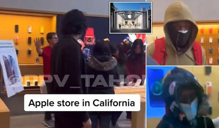 Apple mağazası güpegündüz yağmalandı: Bir acayip soygun