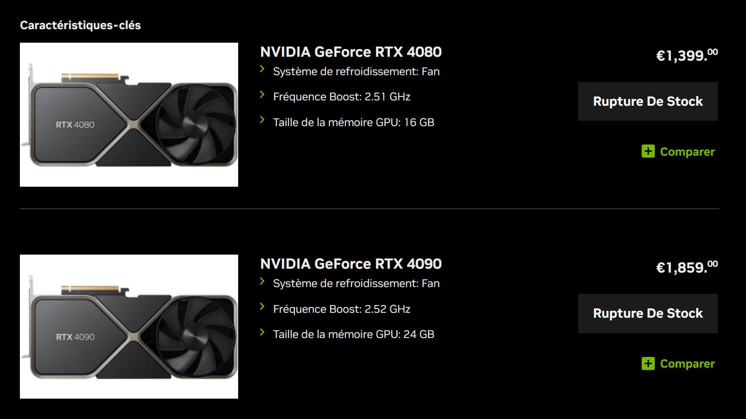 RTX 4090 ve RTX 4080 fiyatları düştü