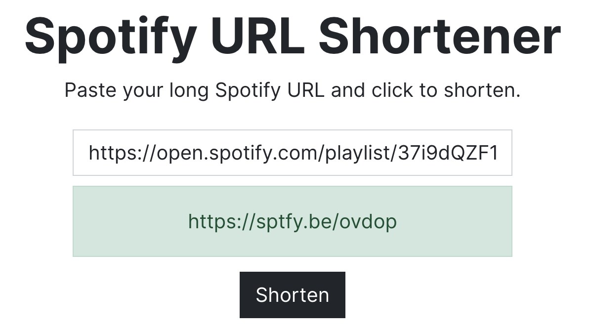 spotify url kısaltıcı ile link kısaltma