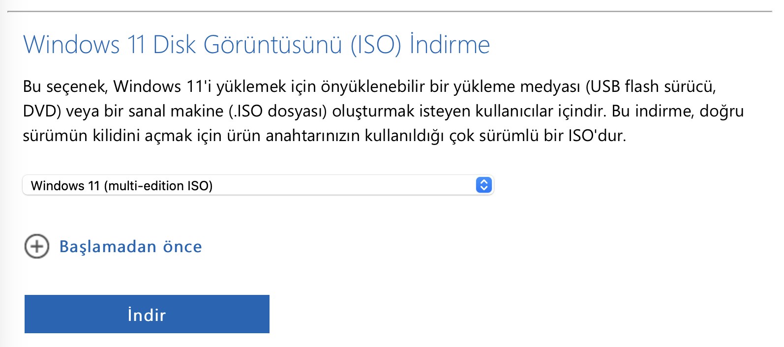 windows 11 iso türkçe indir