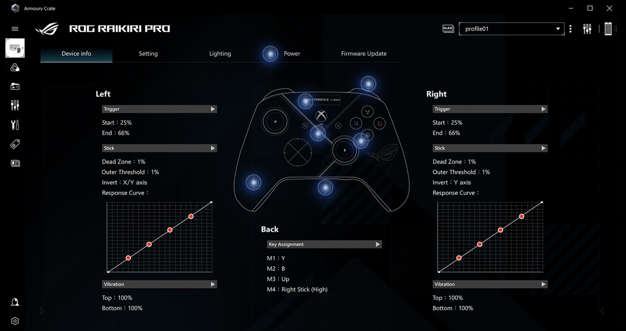 Asus ROG Raikiri Pro Xbox kontrolcü özelleştirme