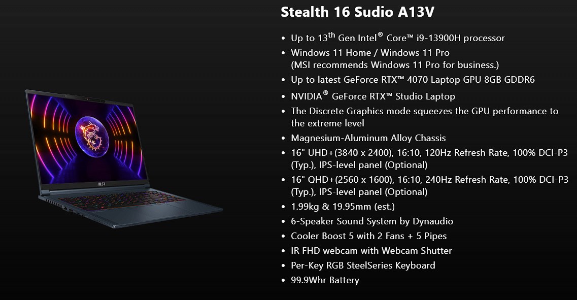 MSI Stealth Studio serisi tanıtıldı! Hem oyun canavarı hem ince